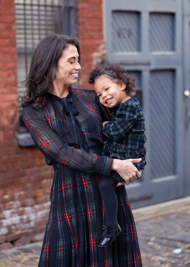 Court Street, Hoboken Family Photographer, Hoboken Children Photographer, New York City Family Photographer, Manhattan Family Photographer, Court Street Hoboken, Cobblestone Street, Fall Family Session, Urban Family Session, Hoboken, Hudson County Photographer, Mom Holding chld 